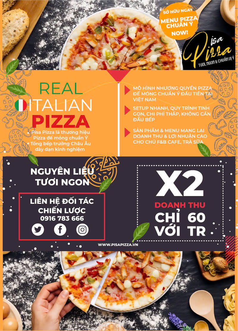 Nhượng quyền thương hiệu Pisa Pizza